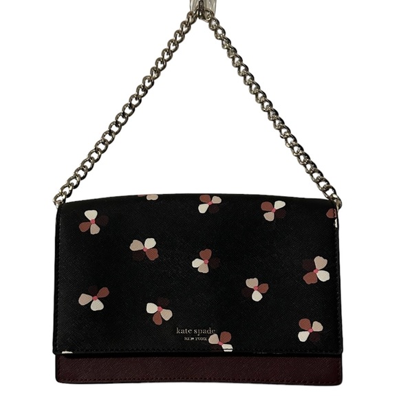kate spade Handbags - Kate Spade Dusk Buds floral print Cameron Crossbody bag black/burgundy